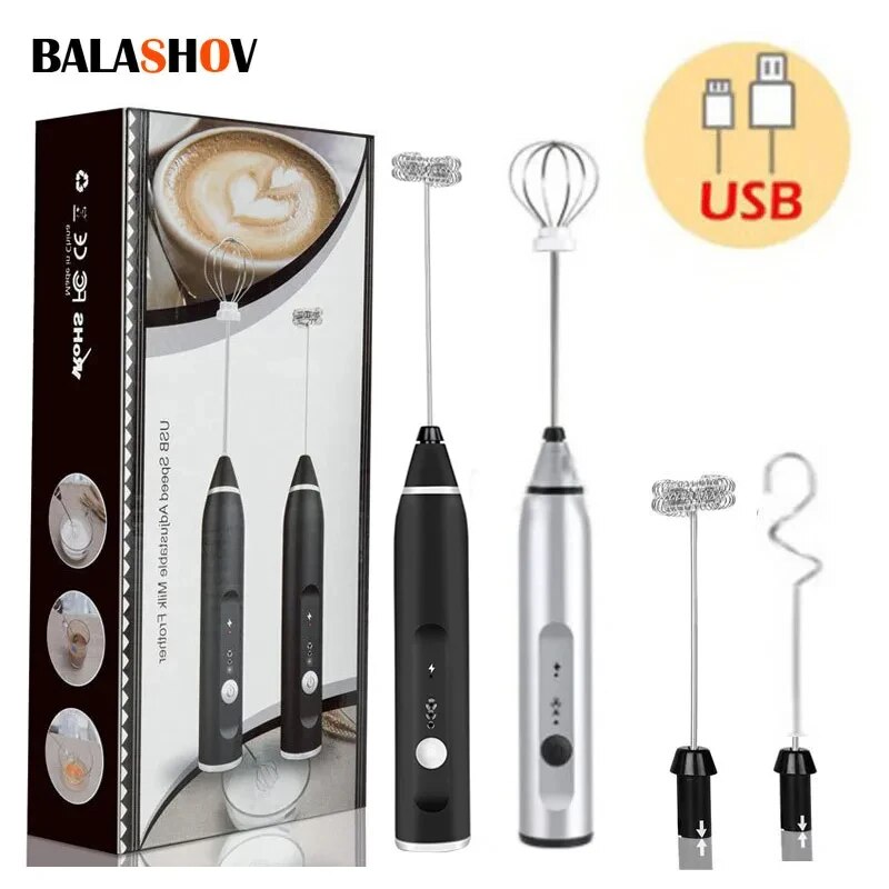 ポータブル電動ミルク泡立て器ハンドヘルドブレンダー USB ミニコーヒーメーカー泡立て器ミキサーカプチーノクリーム卵ビーター食品ブレンダー