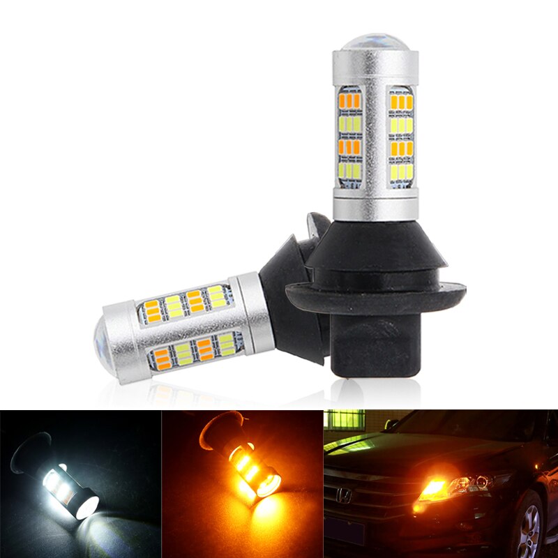 T20 W21W WY21W 7440 BA15S BAU15S 1156 車 LED 42LED 2835 DRL 自動デイタイムランニングライトフォグランプターンパーキングライト