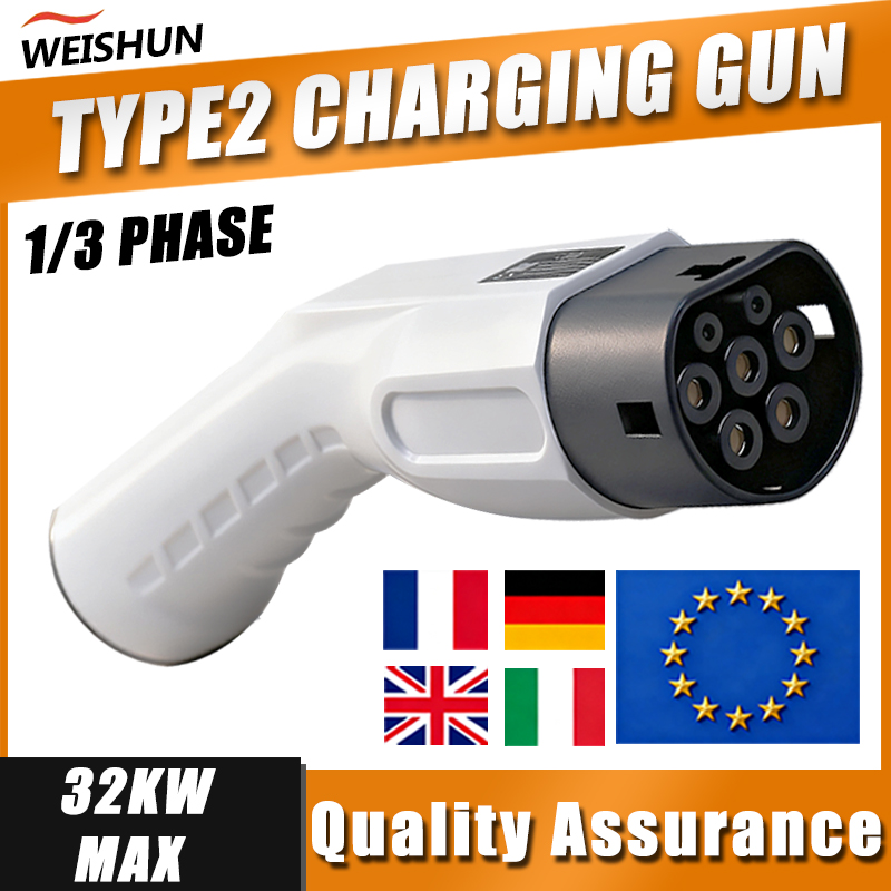 タイプ 2 EVSE メス EV 充電器プラグ IEC 62196 コンバータ 16A 32A 電気自動車車両充電ステーション用