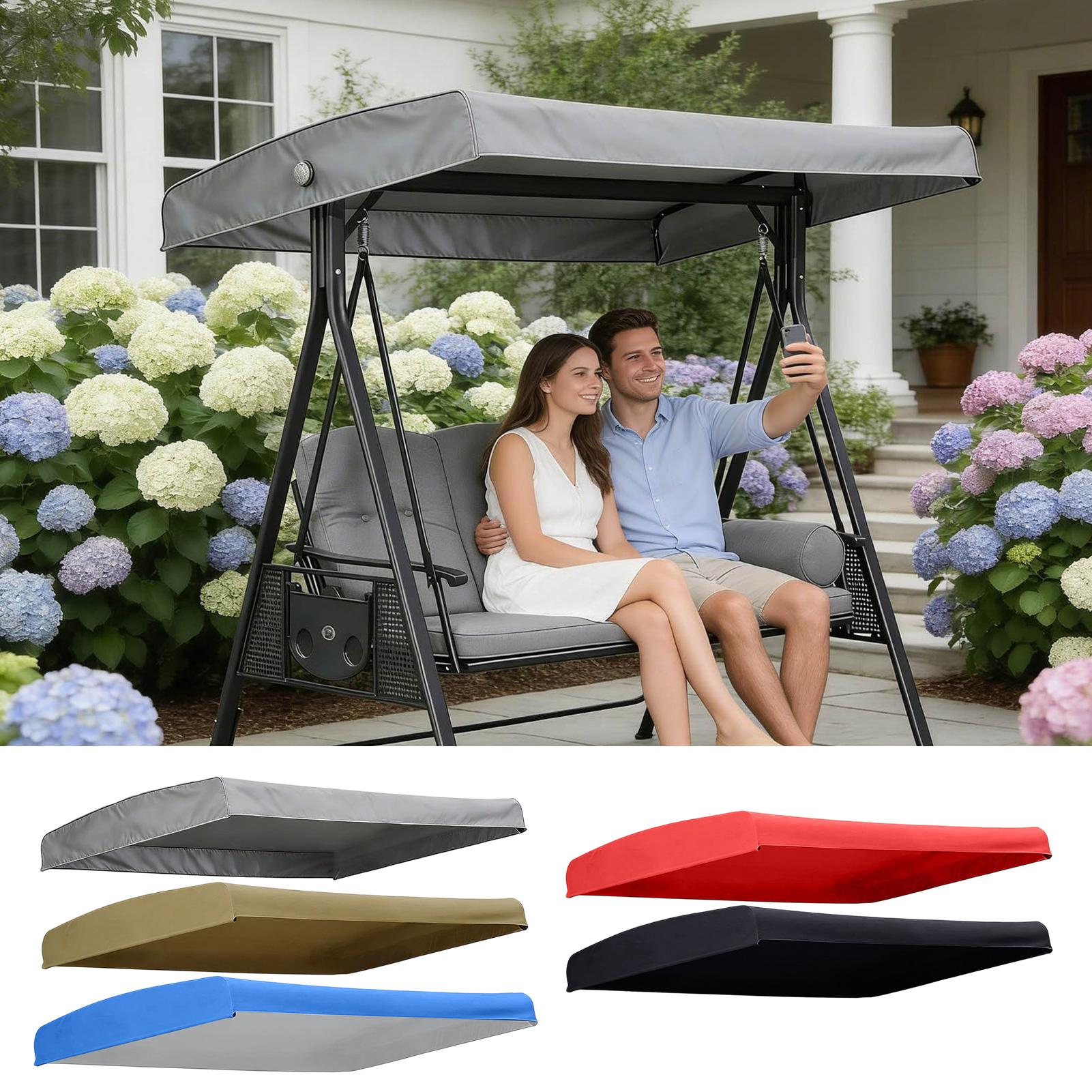 防水抗 UV カバー交換用キャノピー スイング キャノピー交換用カバー 75 × 47 インチ屋外スイング用パティオポーチガーデン