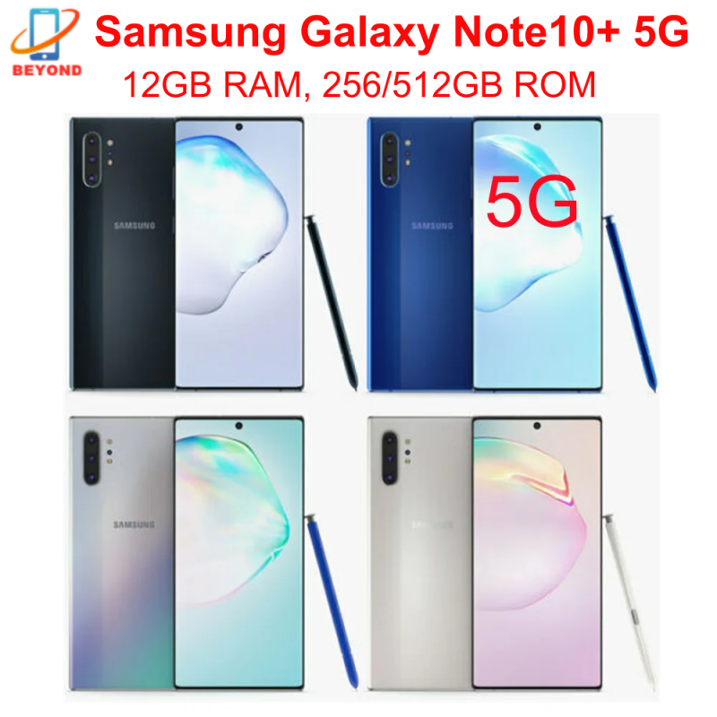 Samsung Galaxy Note10 Note10 Plus 5G N976U N976B 256/512GB 12GB 6.8インチ AMOLED オクタコア オリジナル 5G 携帯電話
