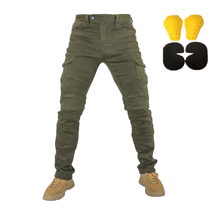 オートバイジーンズ Pantalones Motocicleta Hombre フェザーベッドジーンズ標準バージョンカーライドパンツパンツ夏乗馬