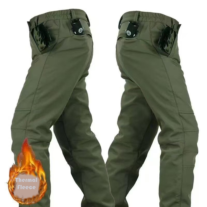 戦術軍男性冬秋フリース防水カーゴパンツハイキングキャンプシャークスキンクライミングカジュアル暖かい戦闘ズボン