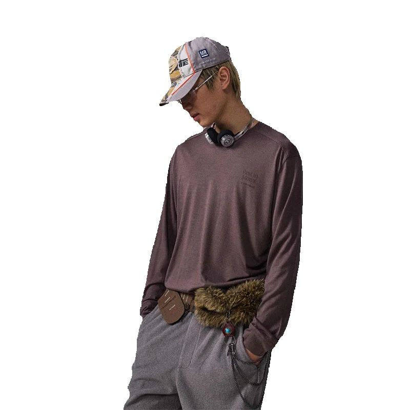 NOTHOMME Monterest メリノウールブレンド長袖 Tシャツアウトドアマウンテンスタイルリラックスフィットメンズベースレイヤーサーマルトップ