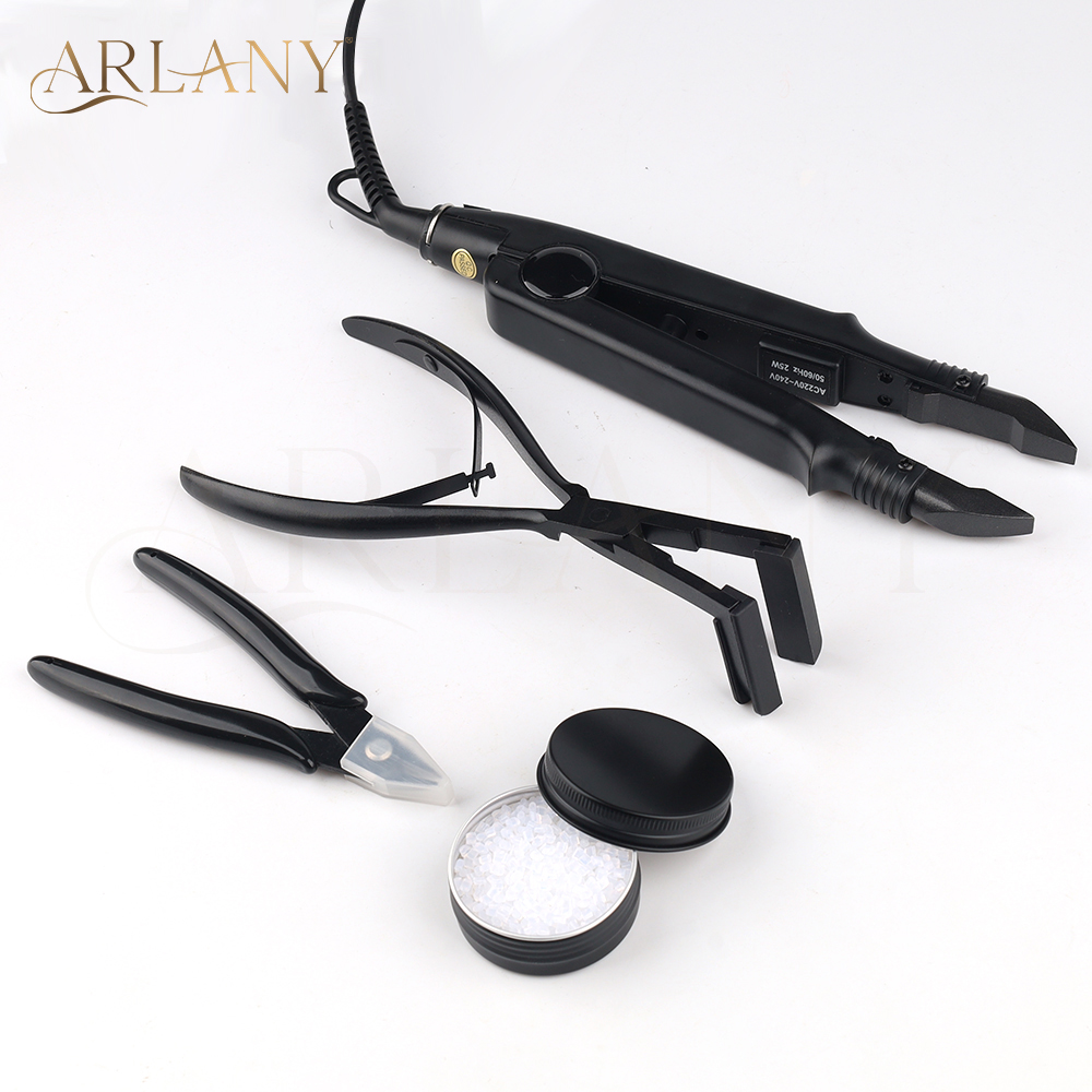 ARLANY ケラチンエクステンションツールキットヘアコネクタヘアシールプライヤーボンディングカッタープライヤー 20 グラムイタリアケラチン接着剤ビーズ