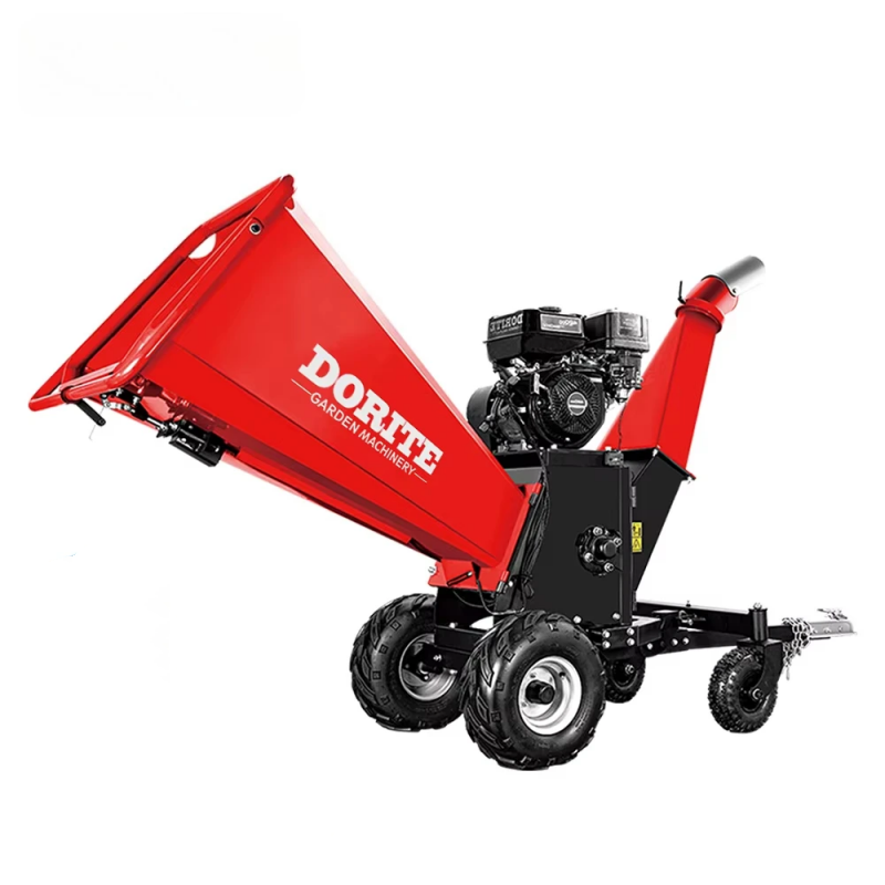 カスタマイズされた 15HP ウッドチッパー電動 4 輪枝粉砕機、木材プロセッサー、プロの木シュレッダー、林業機械
