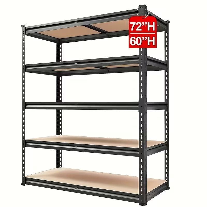 60/72インチの頑丈な金属製収納ラック、1層あたり2000ポンドの耐荷重能力、高さ調節可能