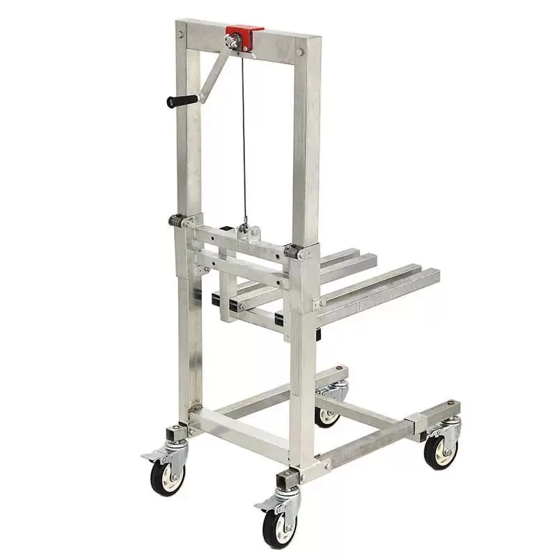 Loading Artifact Lifting Handling Stacker Forklift Lift Portable  Folding Retractable Trolley Bearing 60Kg Adjustable Hand Cart