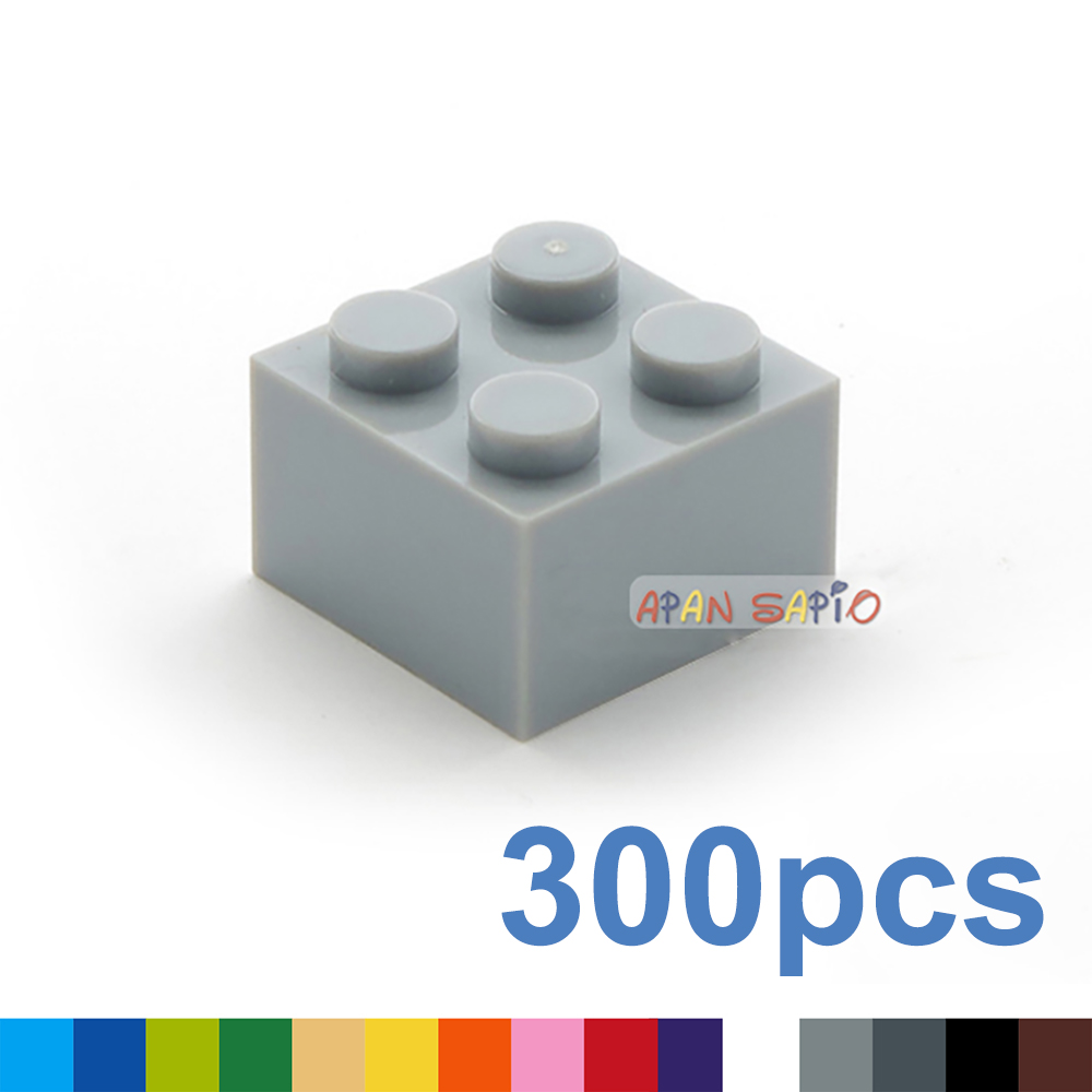 300 個の厚い 2 × 2 ドット DIY ビルディングブロックフィギュアレンガ教育クリエイティブプラスチックおもちゃ子供のための 3003 と互換性