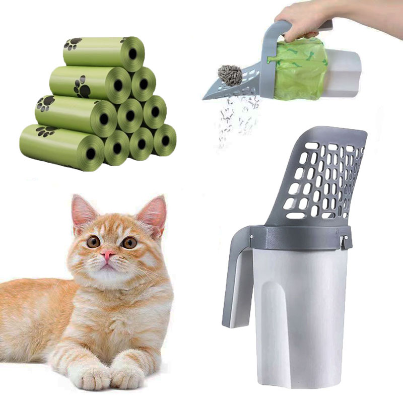 猫砂シャベルスクープワンピースフィルター取り外し可能なポータブル便器ピッカー猫トイレクリーニング用品ペットアクセサリー