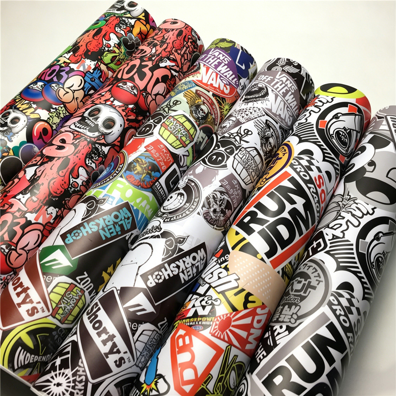 車の落書き絵画フィルム漫画色変更フィルムスケートボード迷彩装飾ステッカー PVC 自動車自転車用防水箔