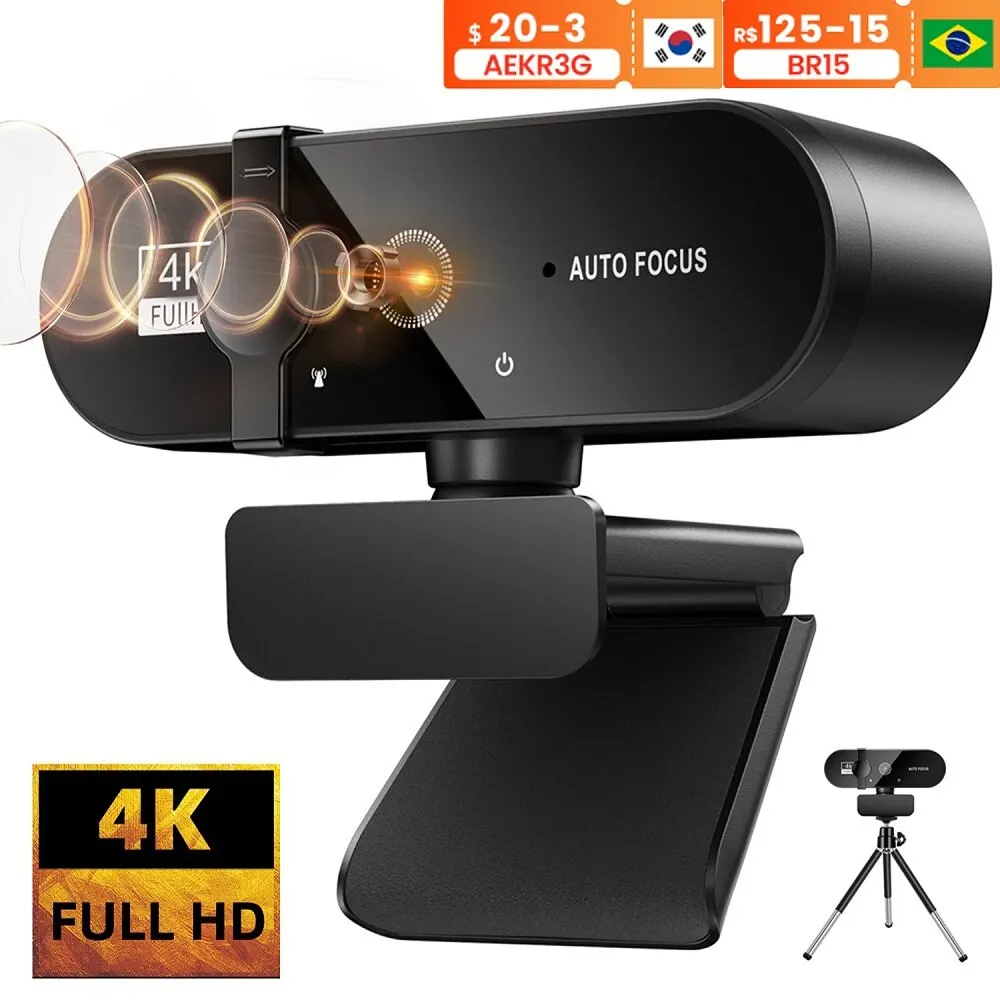 2K フル HD 4K ウェブカメラ 1080P ミニカメラウェブカメラ マイク付き 30fps USB ウェブカメラ オートフォーカス PC ラップトップビデオ撮影カメラ用