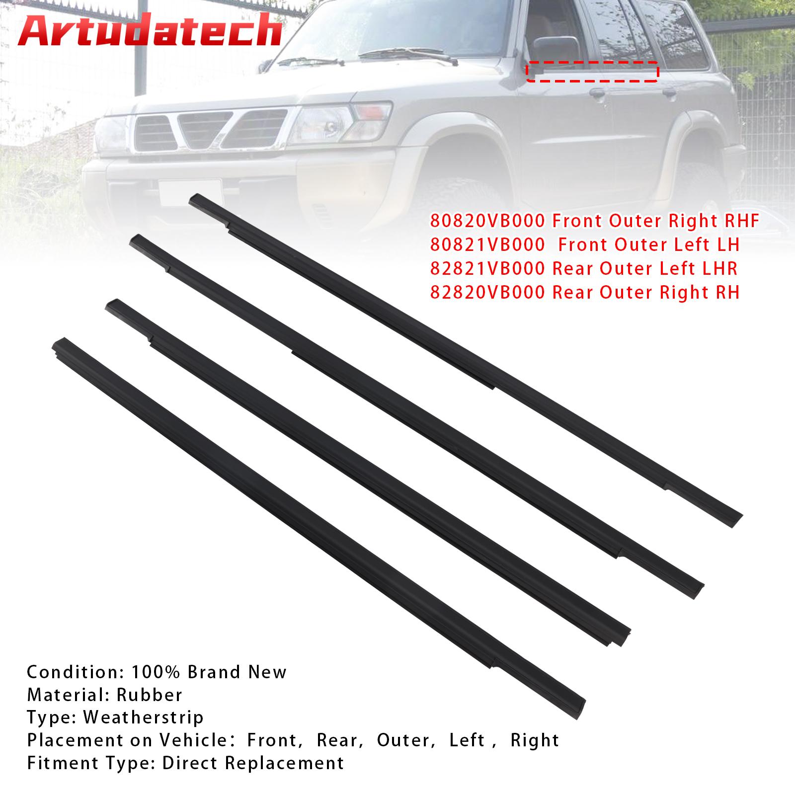 Artudatech 4 個ドアウィンドウウェザーストリップ金型キットパトロール Y61 GU 用