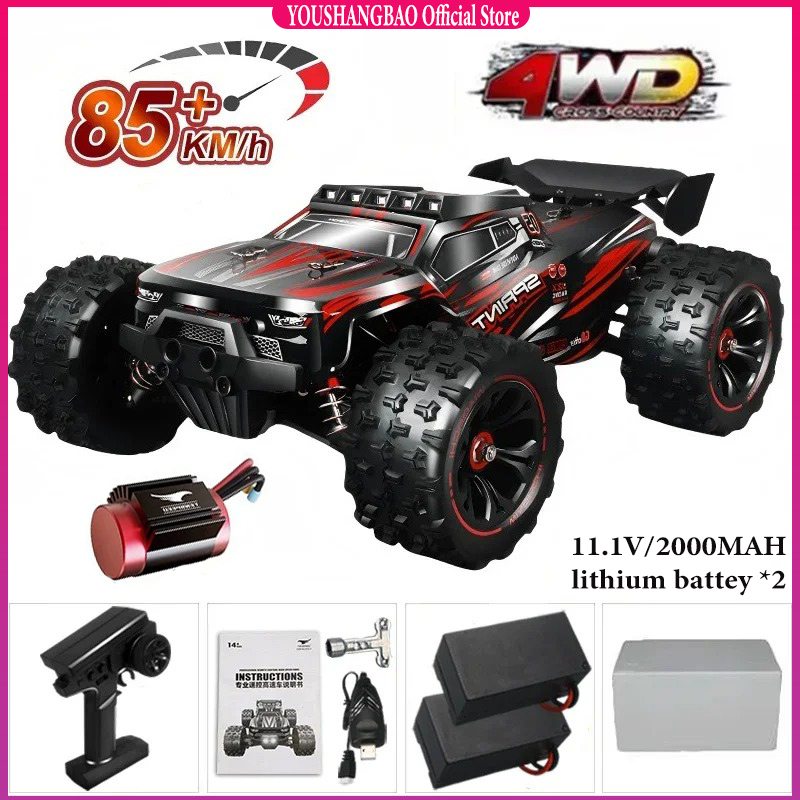 1:16 時速 85 キロメートルまたは時速 50 キロメートルの四輪駆動 LED リモコンカー高速ドリフト 4x4 トラック vs. SCY
