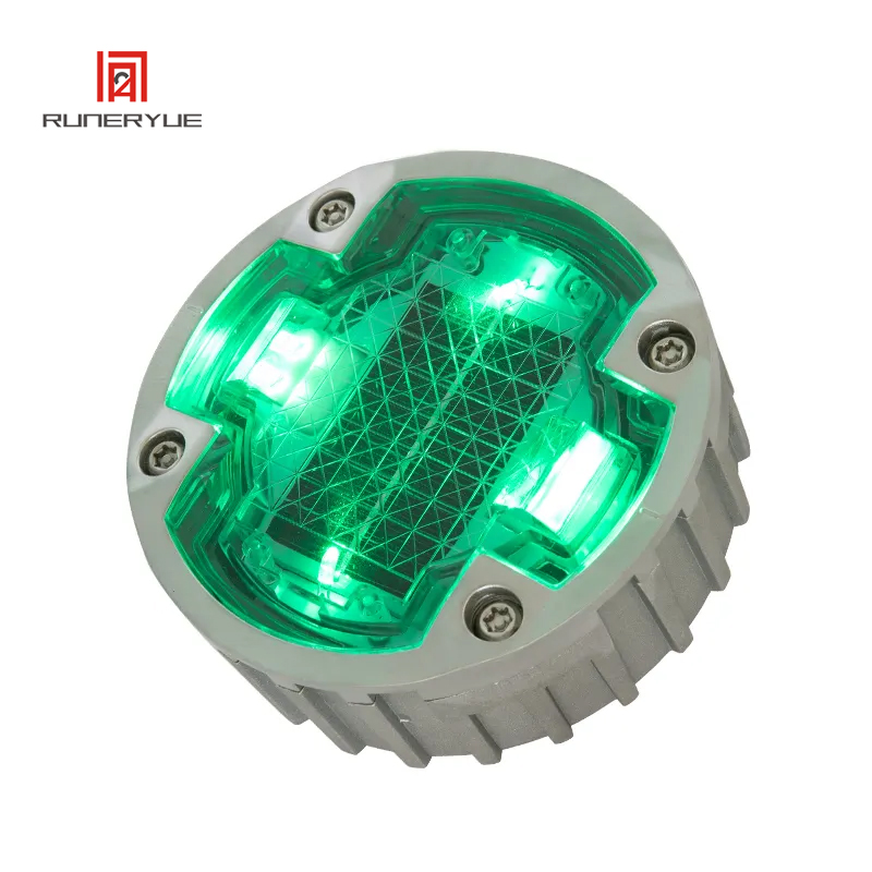 点滅アンチストレス IP68 防水弾丸 LED 鋳造アルミニウム NI-MH フラッシュタイプ一定キャットアイソーラー LED ロードスタッド