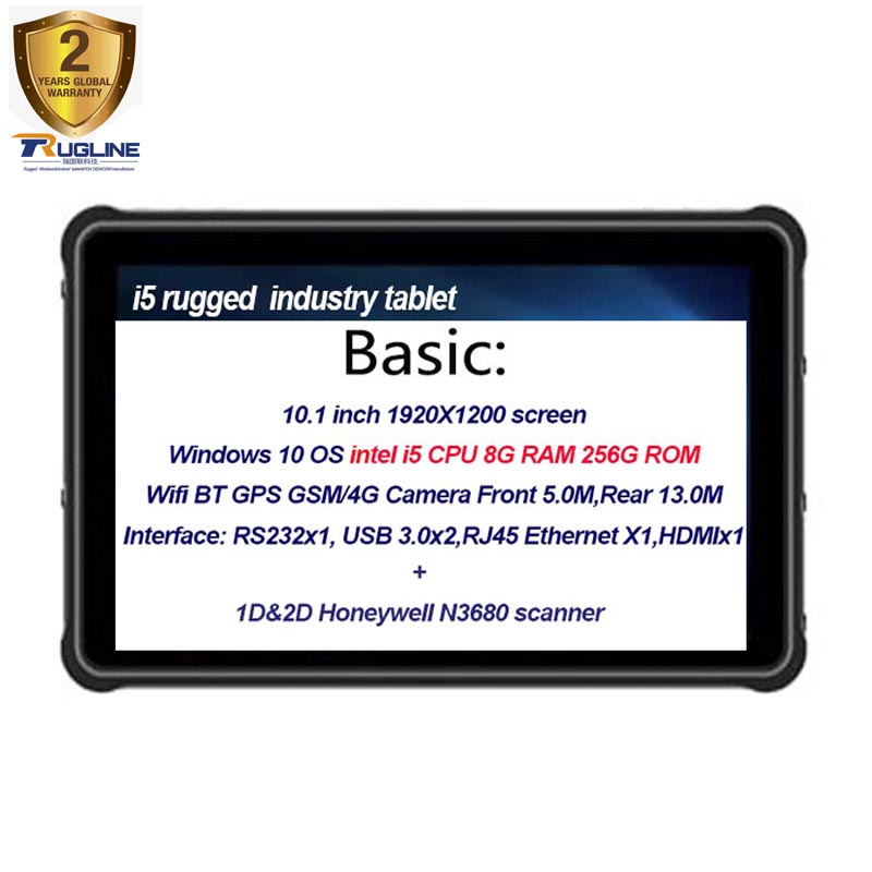 10.1 インチ最安スキャナハンドヘルド Tetminals タッチスクリーン頑丈なタブレット Pc Android Gps Rj45