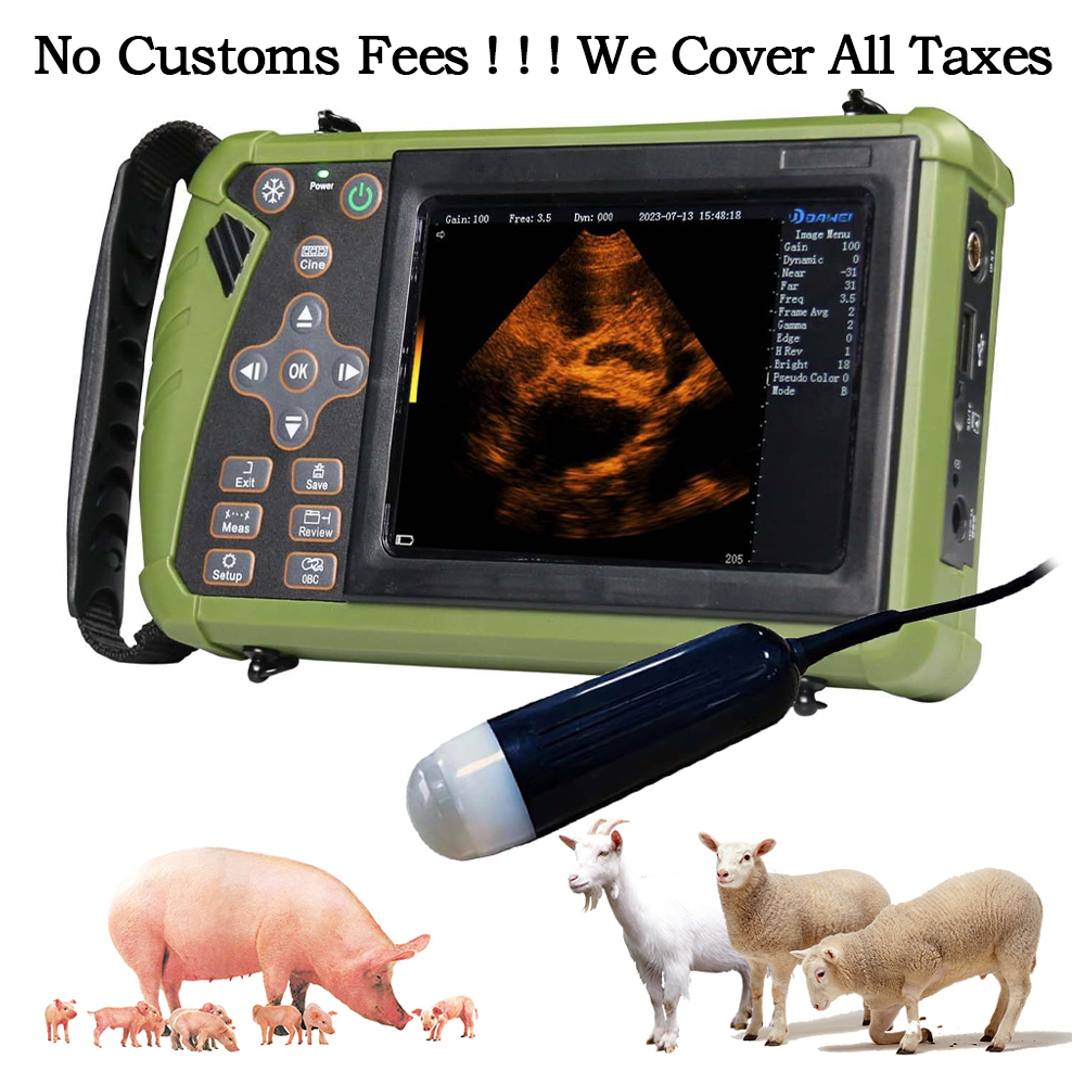 ポータブル獣医用超音波スキャナー、豚、羊、ヤギ、犬、動物用の3.5MHz凸面プローブ付き獣医妊娠ウルトラマシン