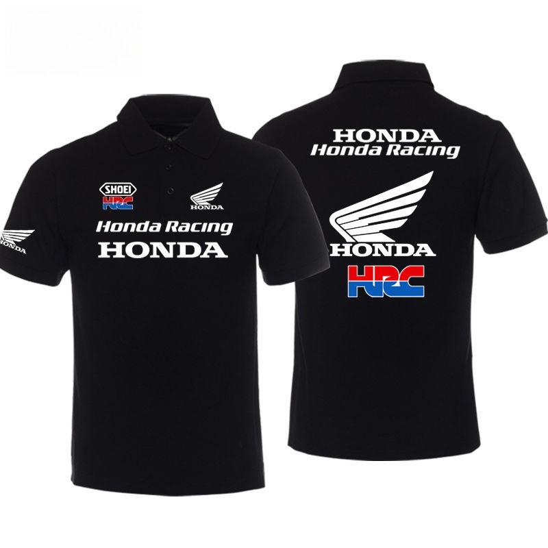 ホンダ メンズ レディース ポロシャツ CRB ノンダブル ゴールドウイング バイク レーシングスーツ 夏 乗馬 半袖 Tシャツ カジュアル