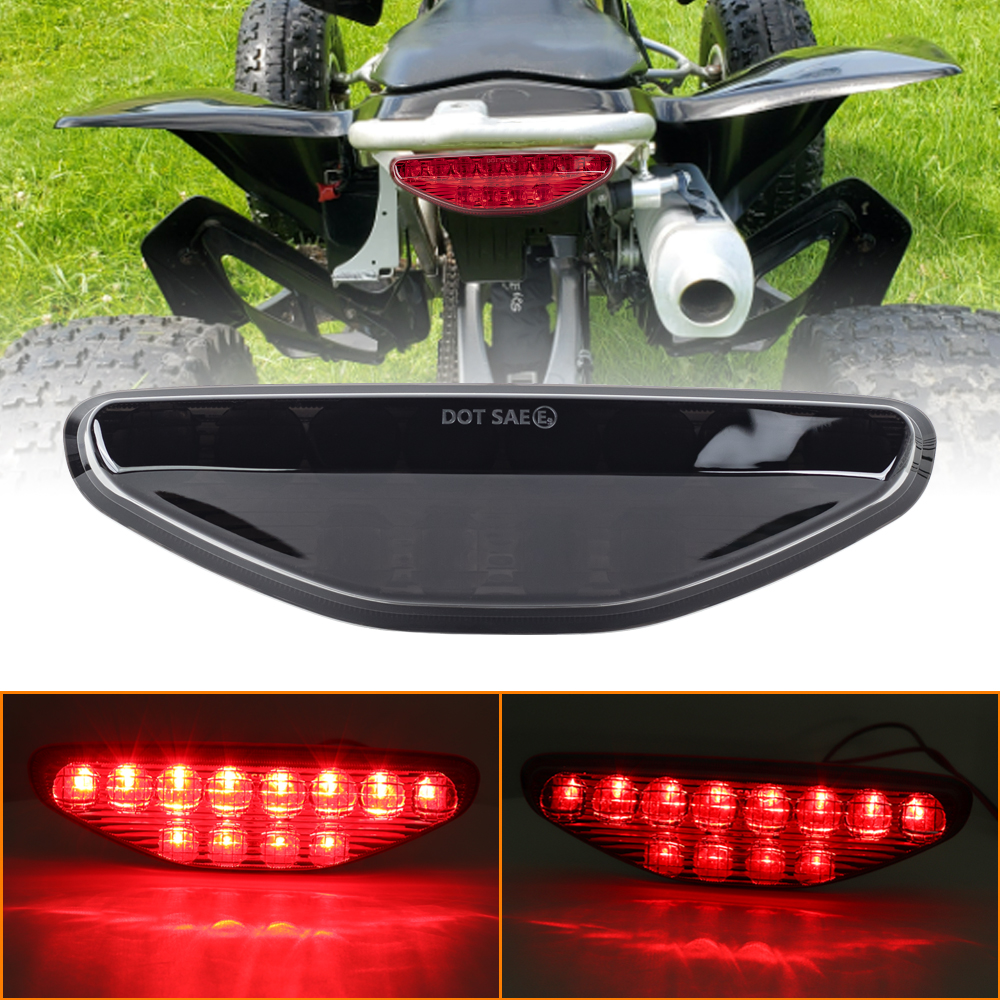 ATV レッド LED テールライトアセンブリ ホンダ TRX 450R 用、リアブレーキストップライトテールランプ ホンダ TRX 450 R ER 2006-2014用