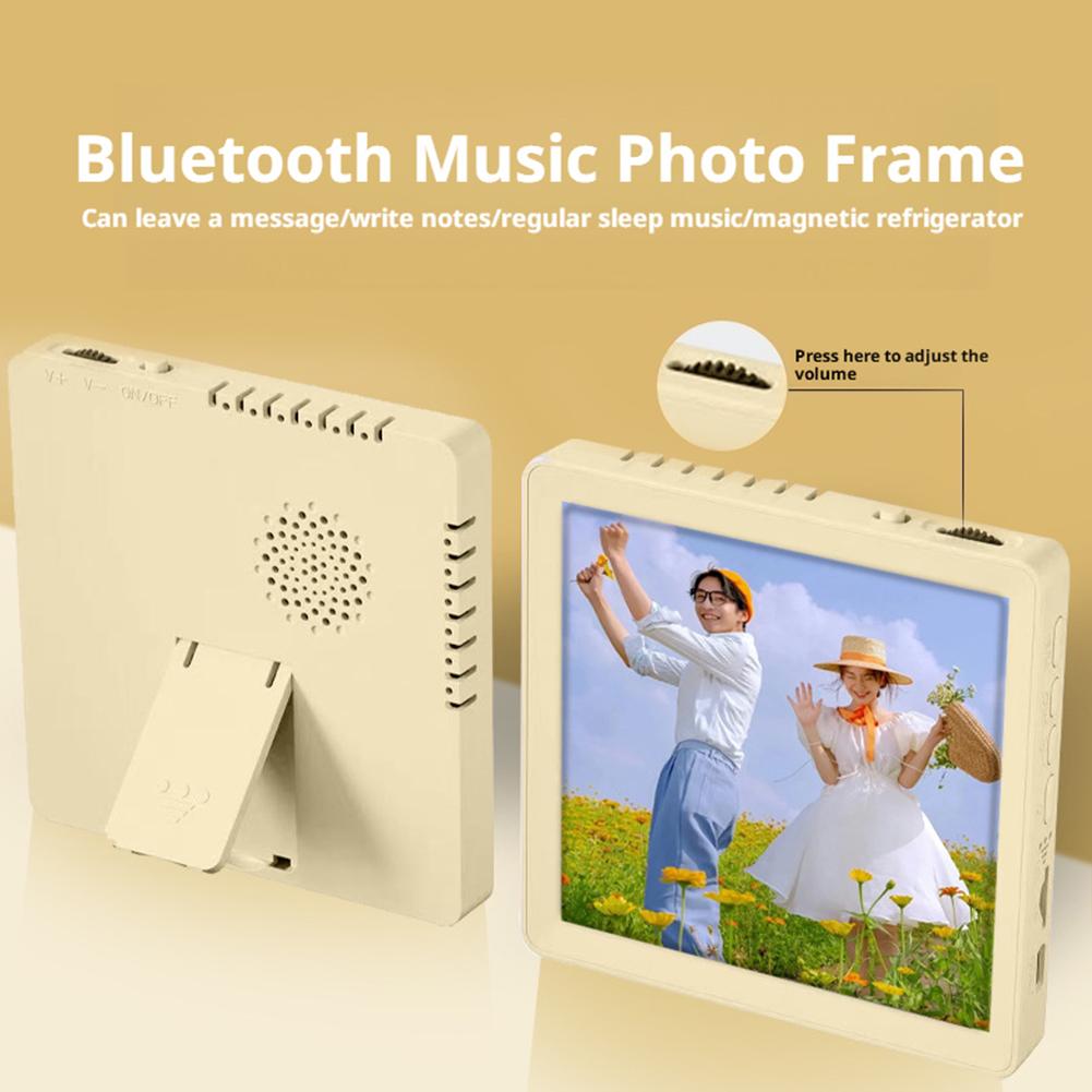 音楽冷蔵庫マグネット写真付き音楽フレーム Bluetooth スピーカーパーソナライズされた音楽オーディオサポート録音 TF カード再生