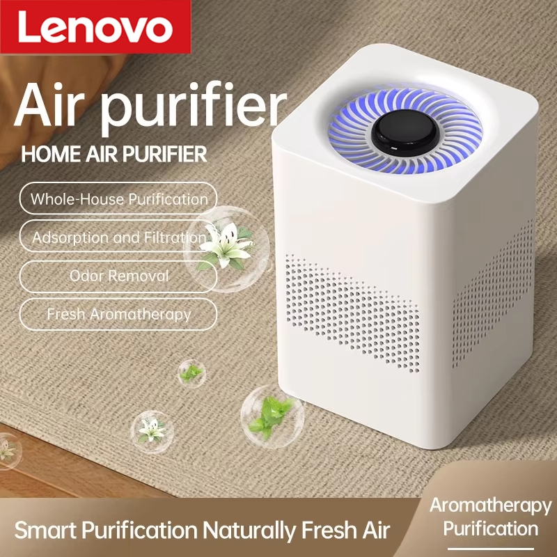 Lenovo スマート空気清浄機 デスクトップ空気清浄 ホルムアルデヒドを除去 煙の粉塵を HEPA 濾過で素早く臭気を除去