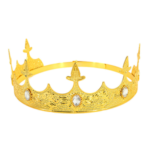 European and American Retro Metal Crown King Costume Court Party Birthday Performance Props Crossover Party Decorations