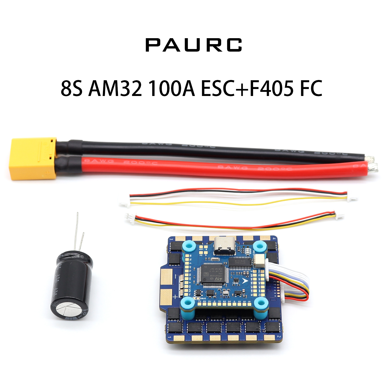 PAURC F405 V2 ICM42688 ジャイロ フライト コントローラー 8S 100A 4in1 AM32 ESC スタック サポート Beataflight/INAV/Ardupilot 用 13 インチ 15 インチ F
