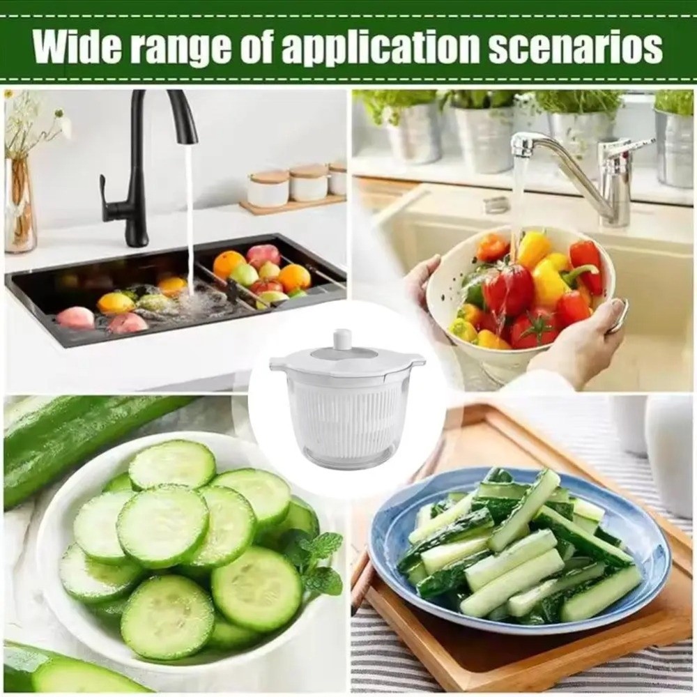 実用的な 2 in 1 野菜サラダスピナークイックドライ多機能食品ストレーナー大容量野菜洗濯機乾燥機葉物野菜