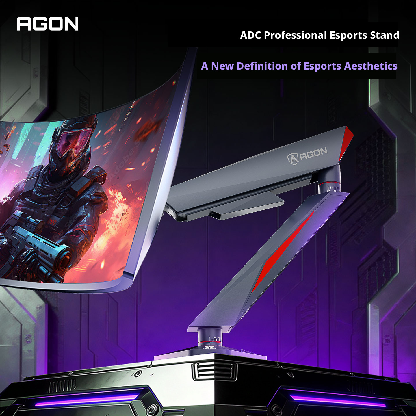 AOC AM800 プレミアムアルミニウム ユニバーサル シングル モニター ブラケット デスク マウント スタンド 調節可能 適切な 17-34 インチ ベアリング 2-9kg コンピューター ブラケット ギフト