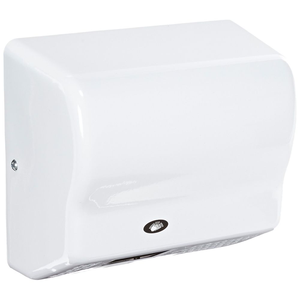 ドライヤー Global GX1M スチールカバー自動ハンドドライヤー、110120V、1,500W 電力、50 60Hz、ホワイトエポキシ仕上げ