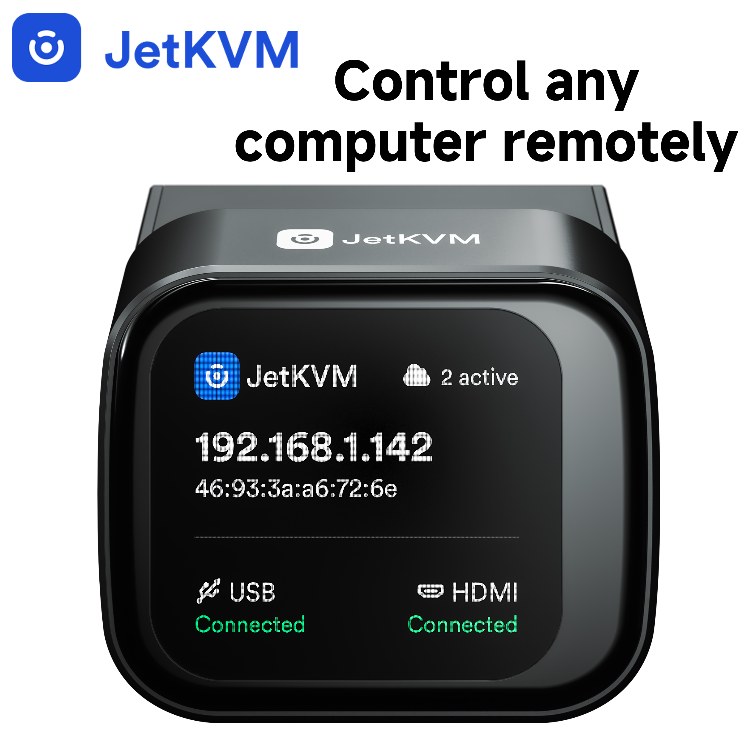 JetKVM IP-KVM オープンソース over IP リモート管理 デスクトップ制御デバイス ソフトウェア拡張ツールなし Mac/Windows/Linux をサポート