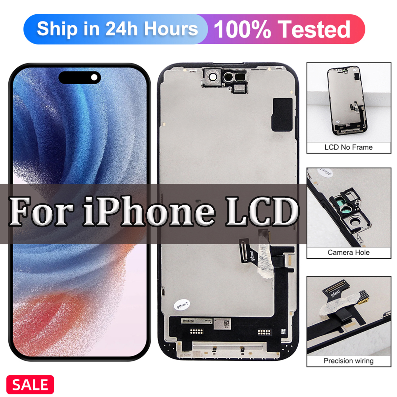 HD スクリーン iPhone 16 14 15 13 プロ Lcd ディスプレイ画面デジタイザ iPhone × XR 16E 13 11 12 14 15 16 17 プロマックスディスプレイ