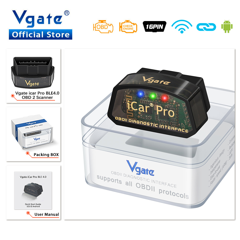 Vgate iCar プロ elm327 V2.3 OBD 2 OBD2 車診断ツール WIFI Bluetooth 4.0 アンドロイド/IOS BT3.0 アンドロイド ODB2 車スキャナー