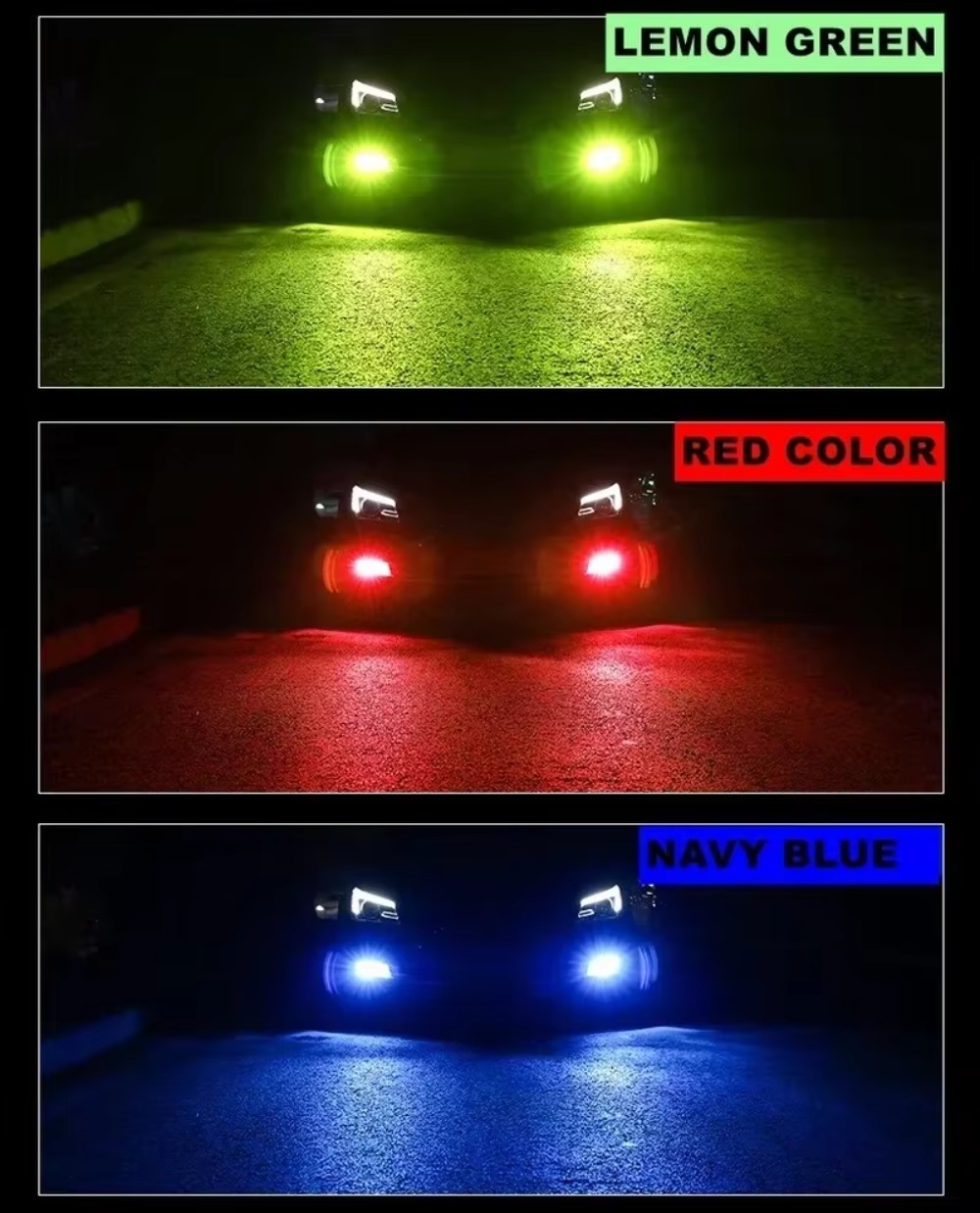 車の Led 電球 H8 H11 AutoFog ライト H3H27 880 881 9005 HB3 9006 HB4 グリーンブルーピンク車ランプ 1200LM 12V DRL 運転 RunningX5 ランプ