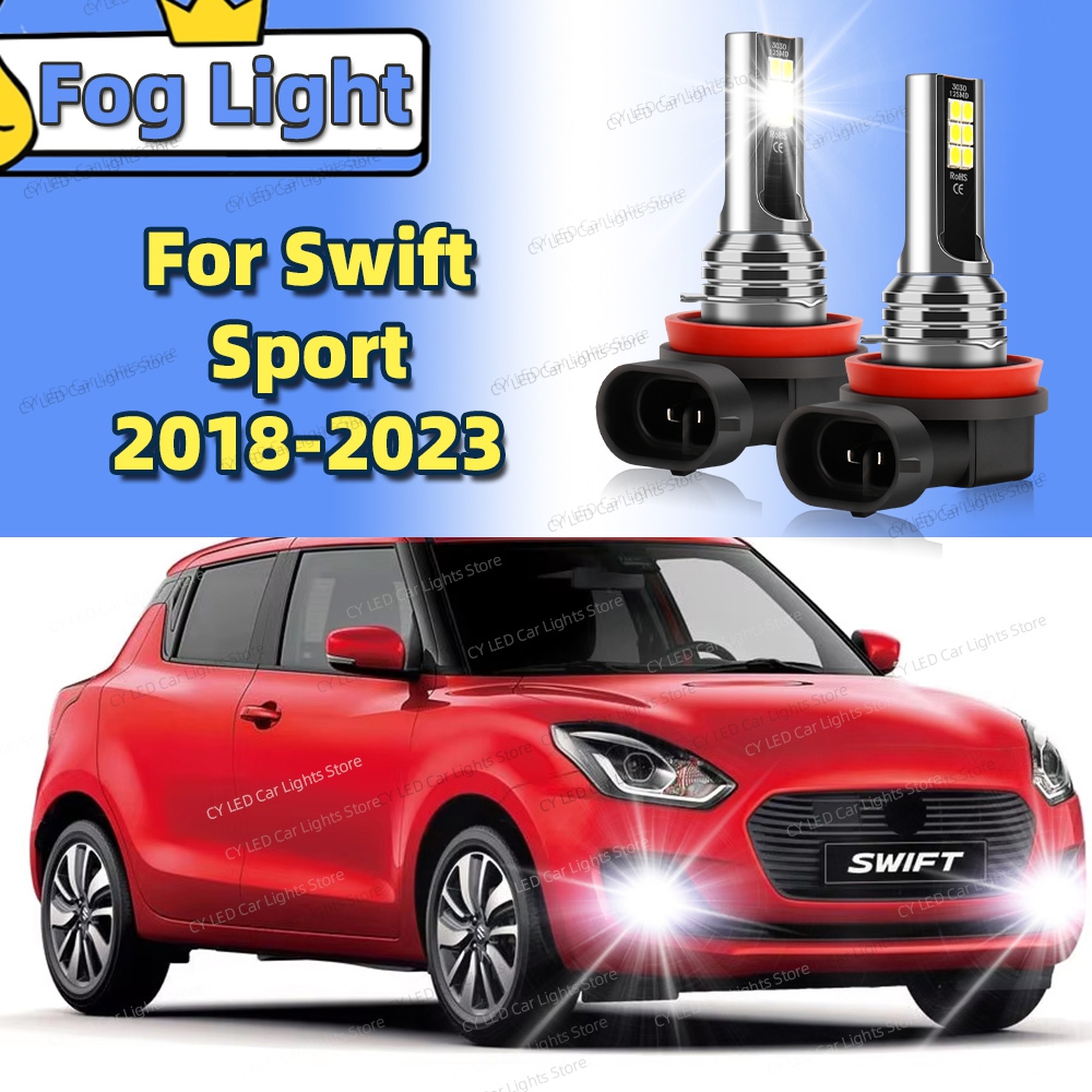 2 個 LED 車フロントフォグライト Canbus ランプ電球スイフトスポーツ 2018 2019 2020 2021 2022 2023 オートアクセサリー 6000K