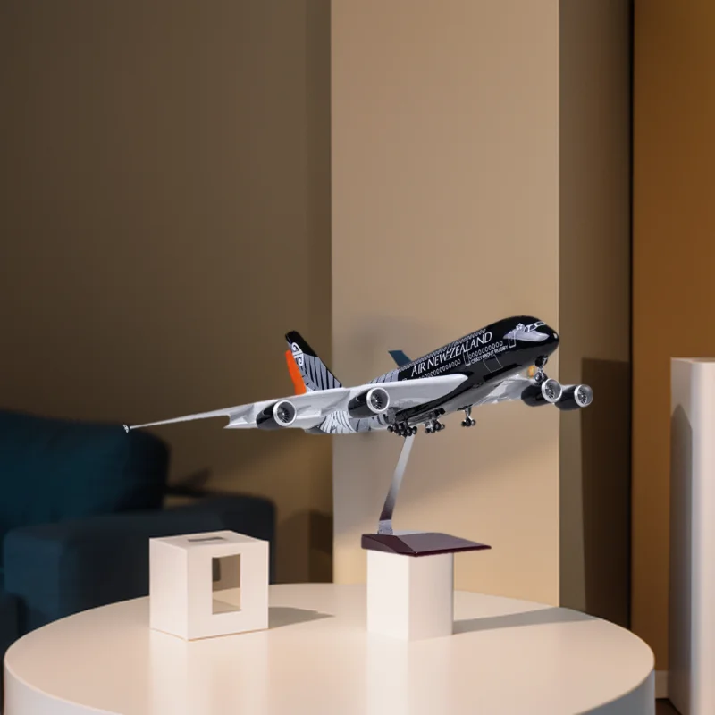1:160 スケール A380 ニュージーランド航空エアバス航空機モデル軽量ダイキャスト樹脂航空機コレクションディスプレイおもちゃ