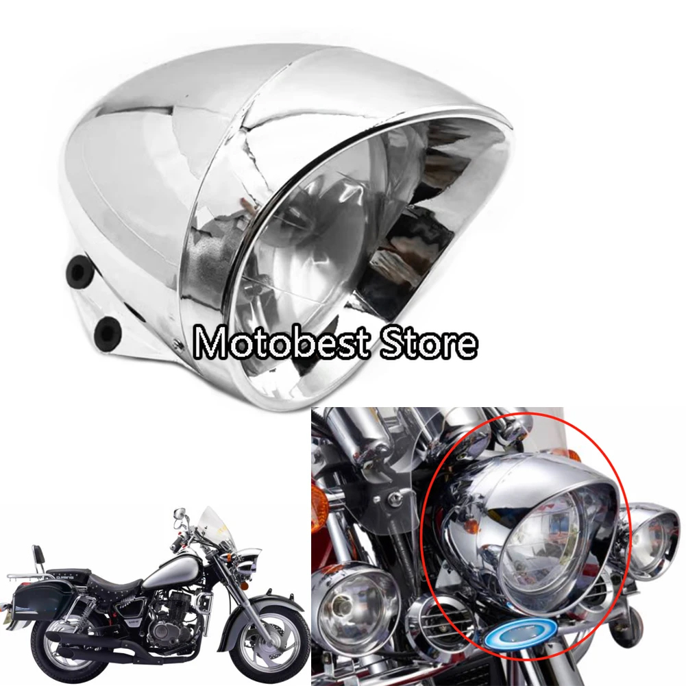 ハーレークルーズホンダスティードシャドウオートバイ 6.5 "弾丸ハロゲンヘッドライトヘッドランプ銭江力帆 150-11 /14 QJ150-18F