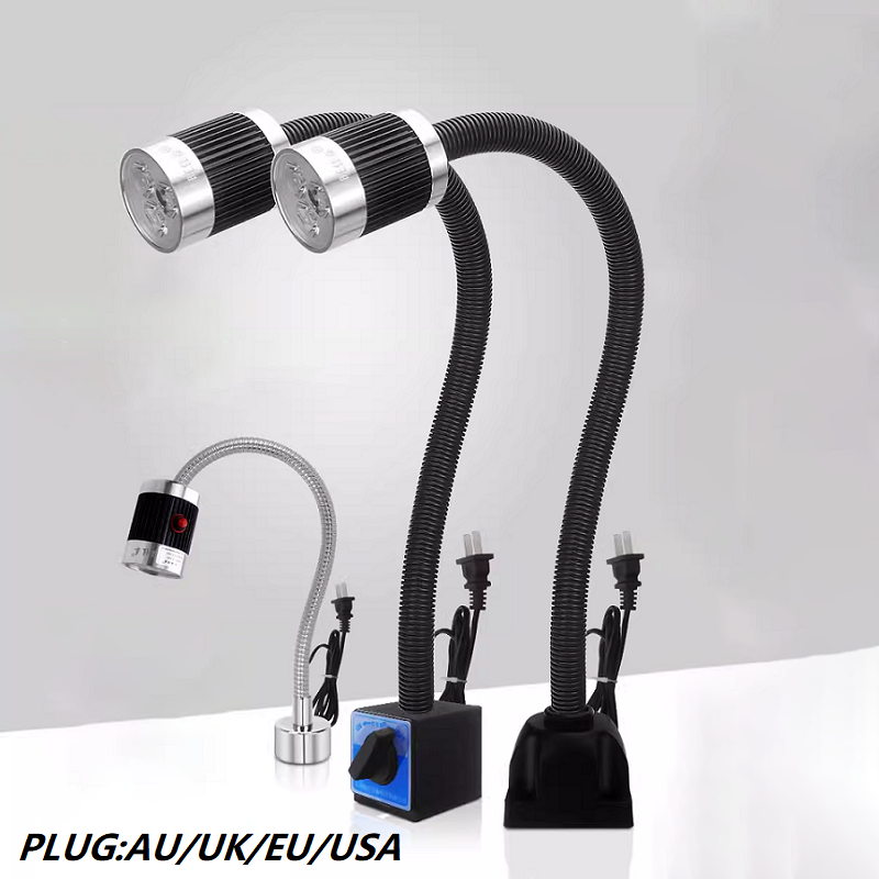 LED CNC 工作機械ワークランプ旋盤 110-220V 3/6/9 ワットグースネックワークショップ作業灯磁気ベースフライス工業用ランプ