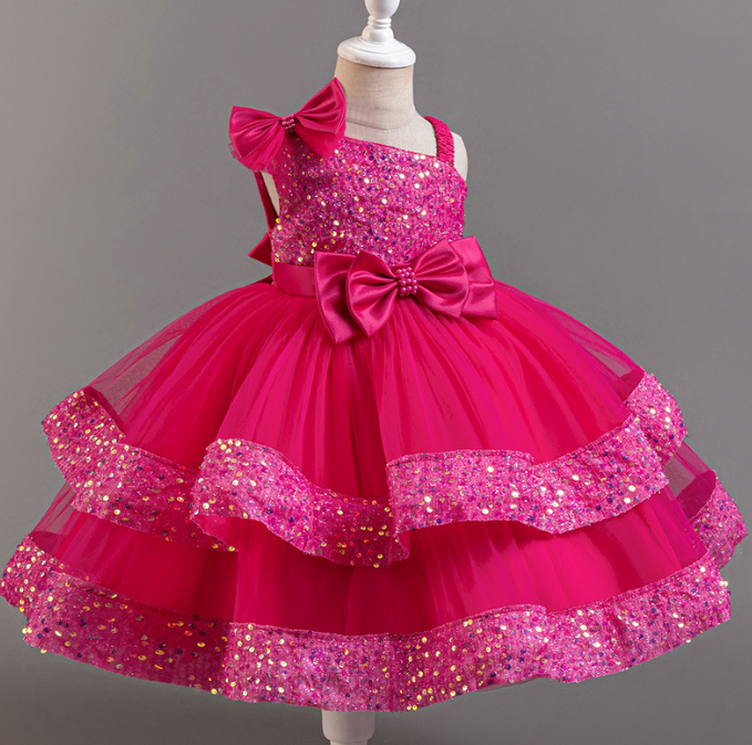 5 色プリンセスコスチュームキッズドレス女の子服フラワーパーティーガールズドレスエレガントなウェディングドレス女の子の服