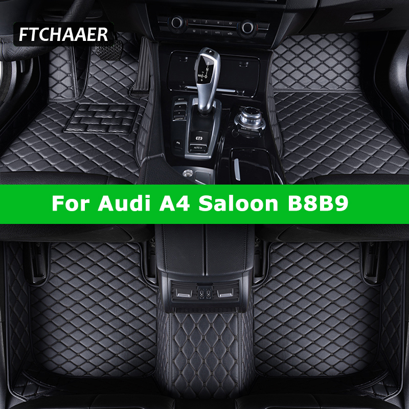 FTCHAAER カスタム車のフロアマットアウディ A4 サルーン B8 B9 自動車カーペット Foot Coche Accessorie