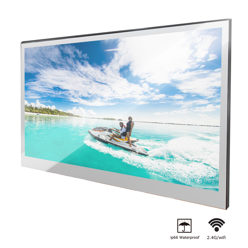 Souria 22 インチスマートマジックミラー防水テレビバスルームホテル DTV チューナー WiFi Bluetooth 内蔵アプリストア ATSC DVB-T T2