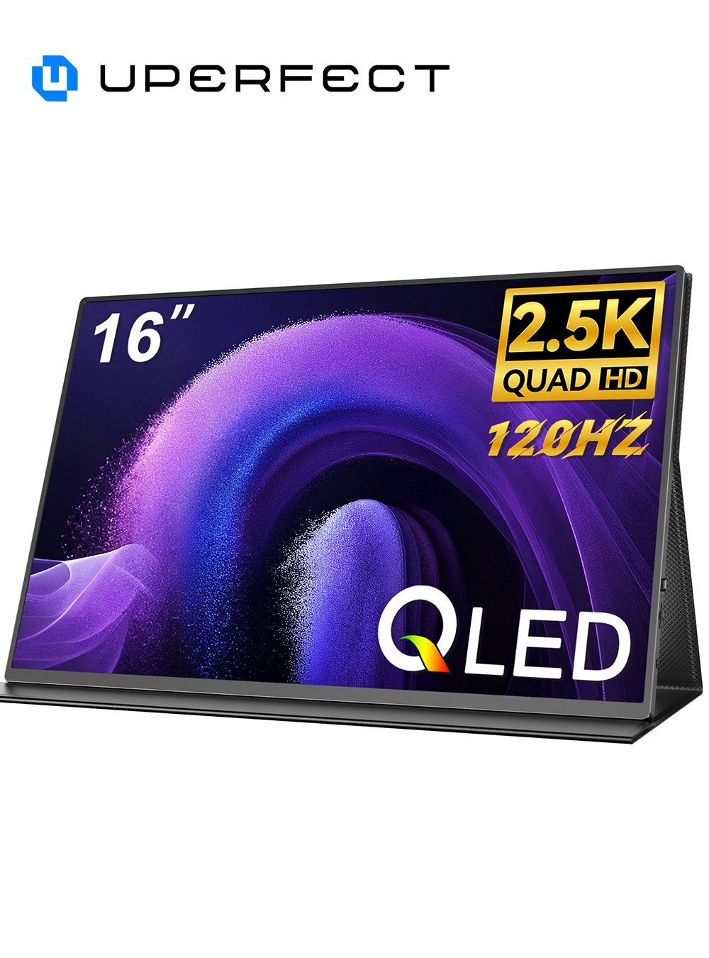 完璧な 2.5K ポータブルモニター 16 "QLED 2560x1600 100%sRGB HDR USB-C HDMI セカンドラップトップコンピュータゲームディスプレイトラベルスクリーン