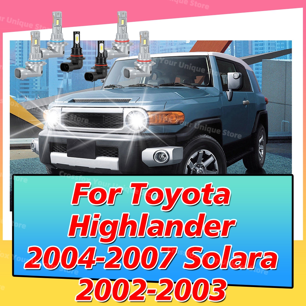 2/6x For Toyota Highlander 2004-2007 Solara 2002-2003 LED Lamps 12V Headlight Bulbs CSP 3570 Chips 6000K Fog Lights