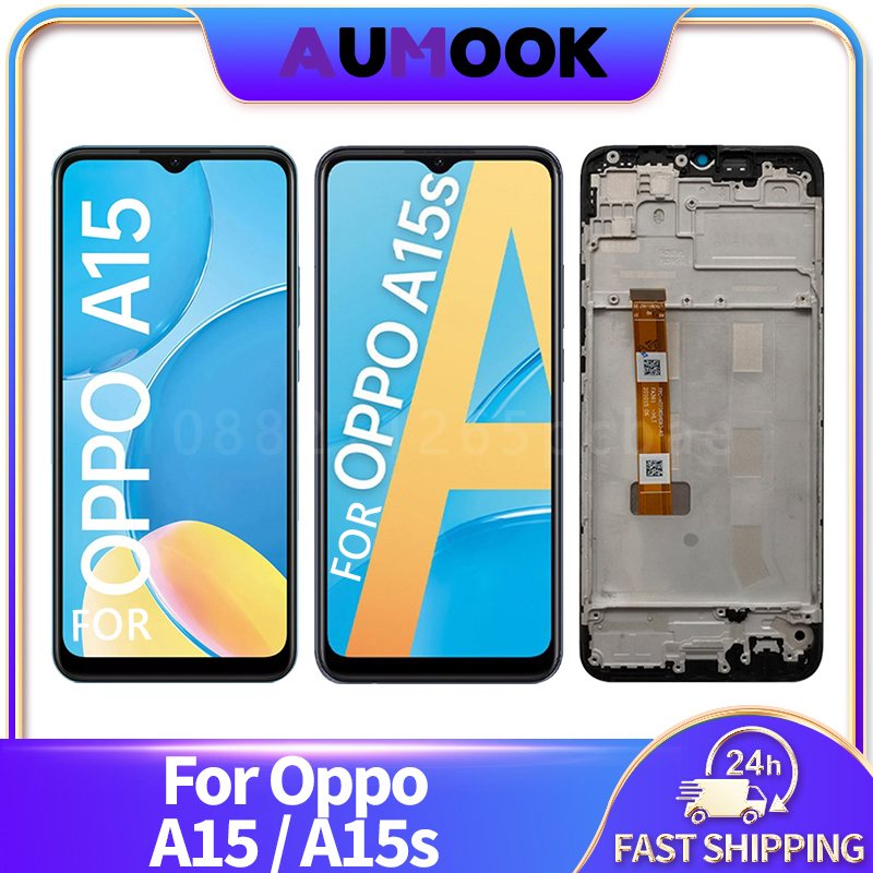 6.52 "ips OPPO A15 A15s lcd ディスプレイタッチスクリーンデジタイザアセンブリパネル CPH2185 CPH2179 lcd 交換交換部品