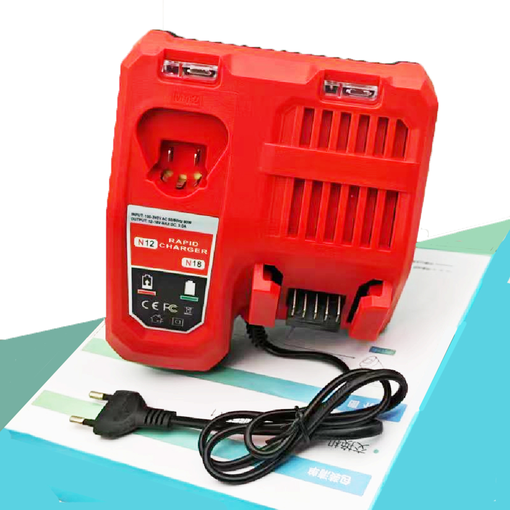 電動工具部品アクセサリーミルウォーキー用 18V リチウムバッテリー 12V 充電器 M14 用 14.4V M18 用リチウムイオン電池パック M12 - 18C