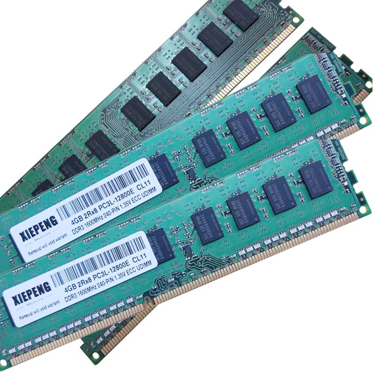 HP ProLiant ML10 v2 ML310e Gen8 v3 DL320e Gen8用 RAM 8GB 2Rx8 PC3L-12800 1600MHz ECC アンバッファード RAM 4G PC3 10600E DDR3 1333MHz