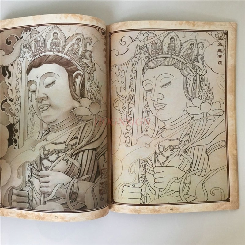 タトゥーブック タトゥーブック タトゥー描画原稿 悪魔の守護聖人 ビッグデー千手観音 文殊如意 普賢セール