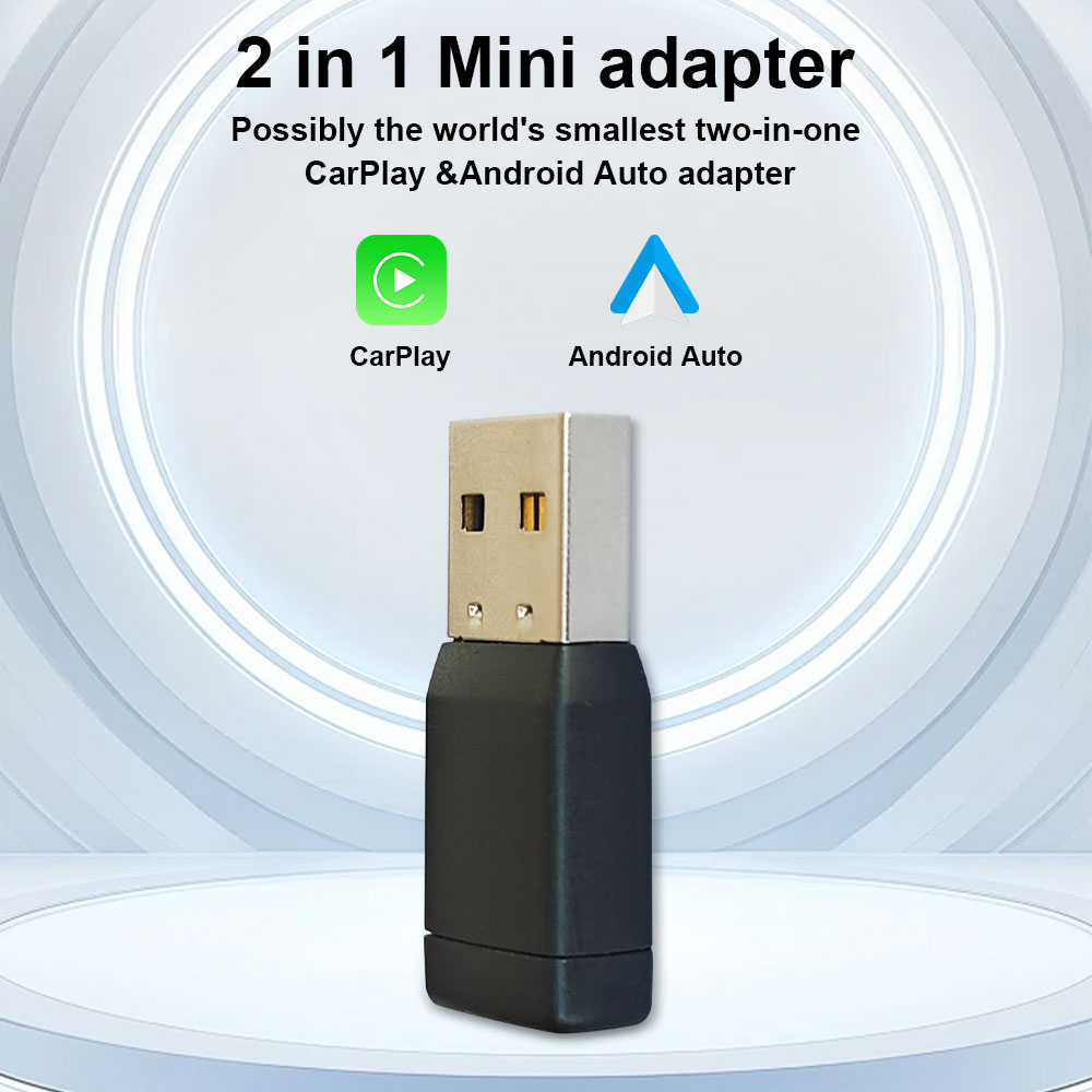 2026 新しい有線からワイヤレス CarPlay および Android Auto 2 in 1 ミニアダプター 5GHz WiFi 99% オリジナル有線 CarPlay/自動車用