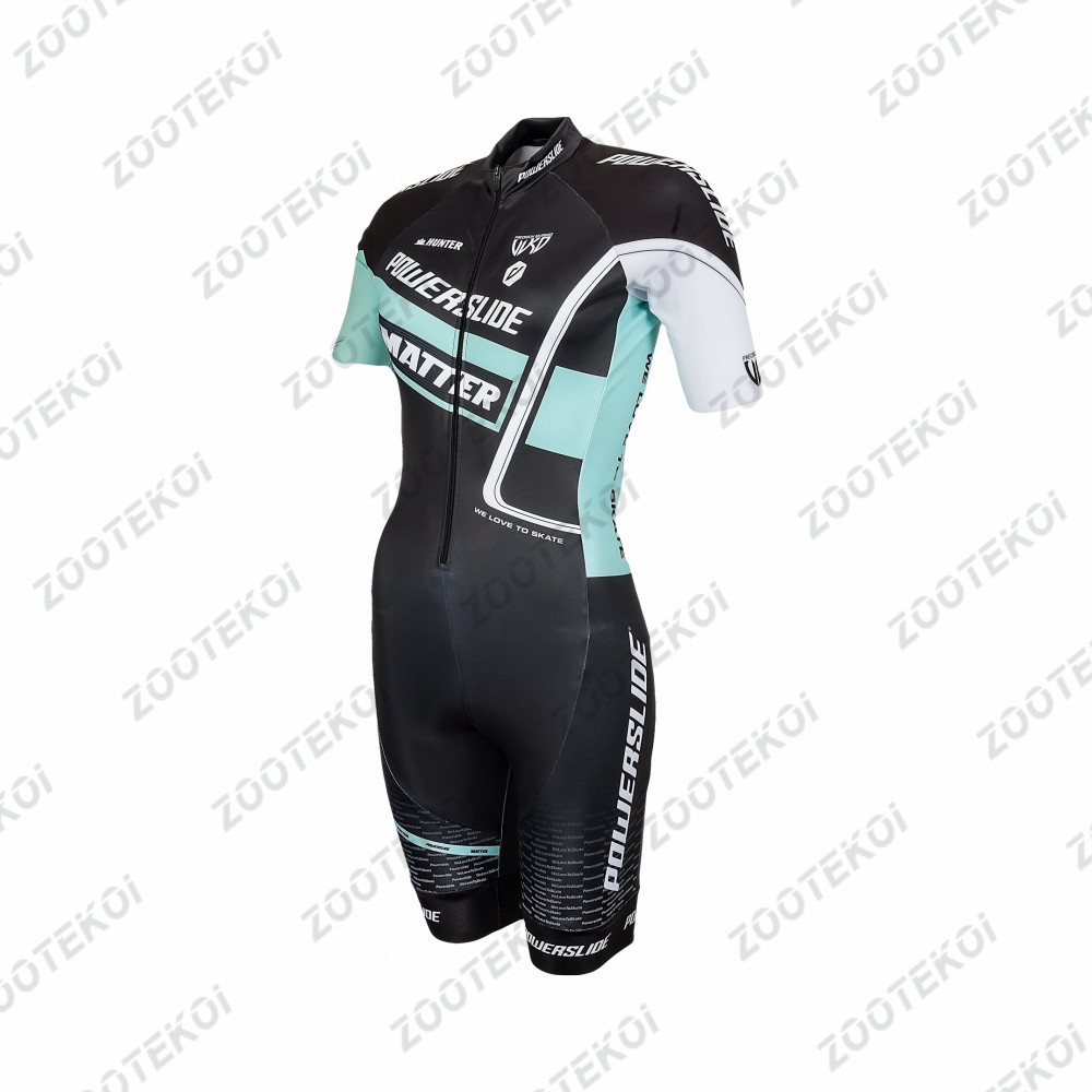 Powerslide Short Sleeve MTB Bike Outfit Jumpsuit Kids Comfortable Skating Clothing Summer Children's Racing Speed Skating Suit