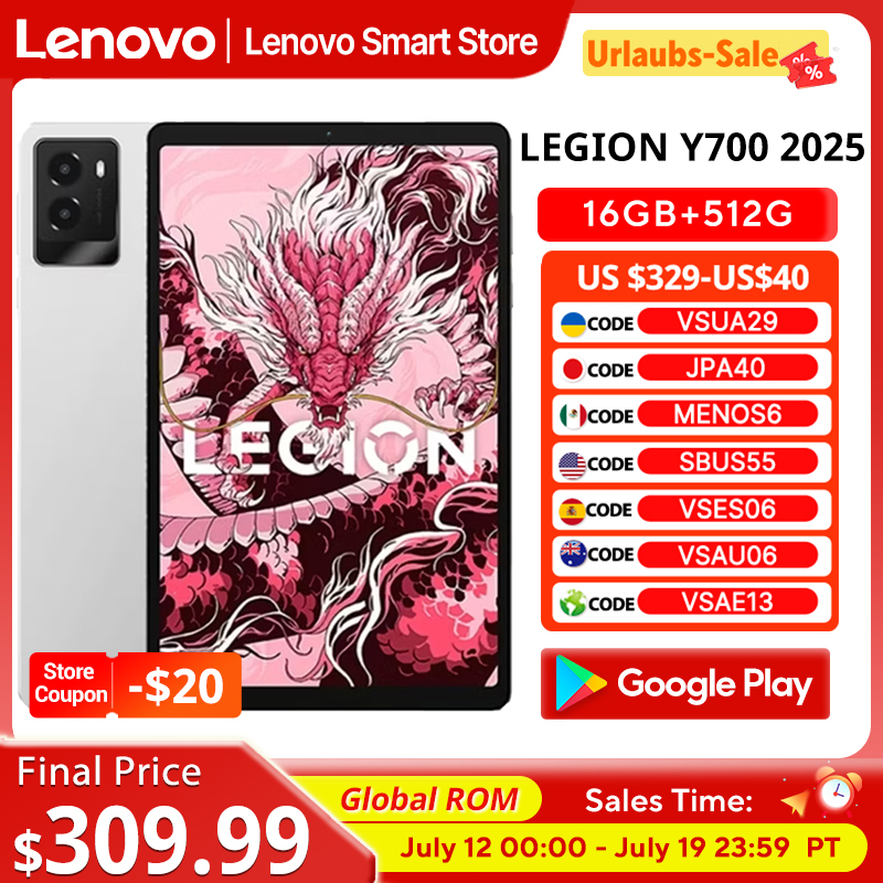 Lenovo LEGION Y700 2025 ゲーミング タブレット グローバル ROM 8.8 インチ 2K ディスプレイ Snapdragon 8 Gen 3 Android 6550mAh パッド PC